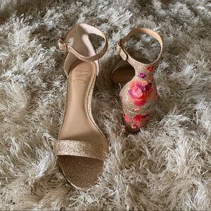 INC International Concepts Gold Block Heel - 5 1/2